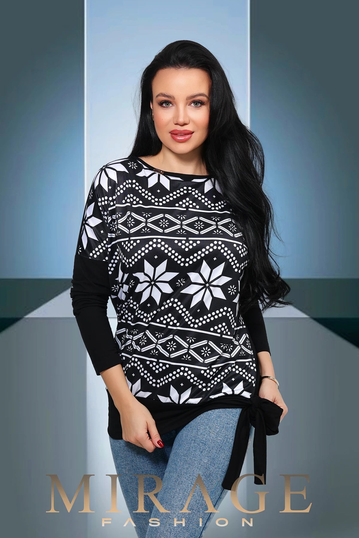 Joyce Mirage felső / norvégmintás