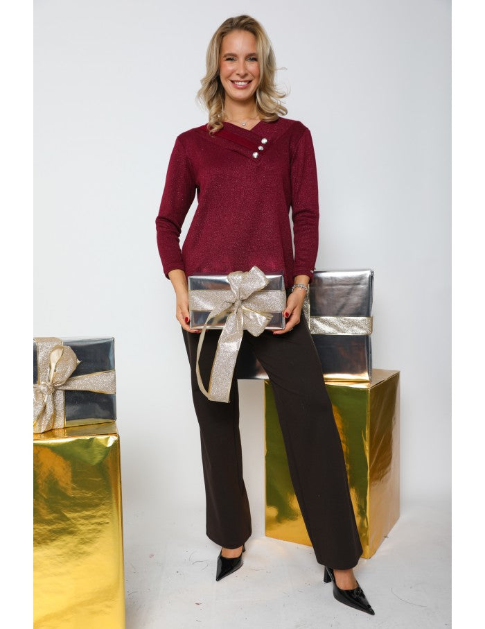 KITANA Felső - Burgundi