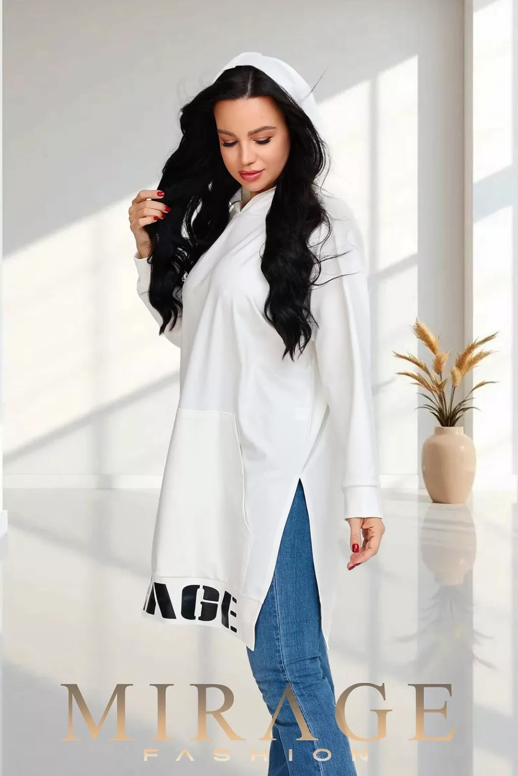 Mirage Ginger pulóver/tunika, fehér