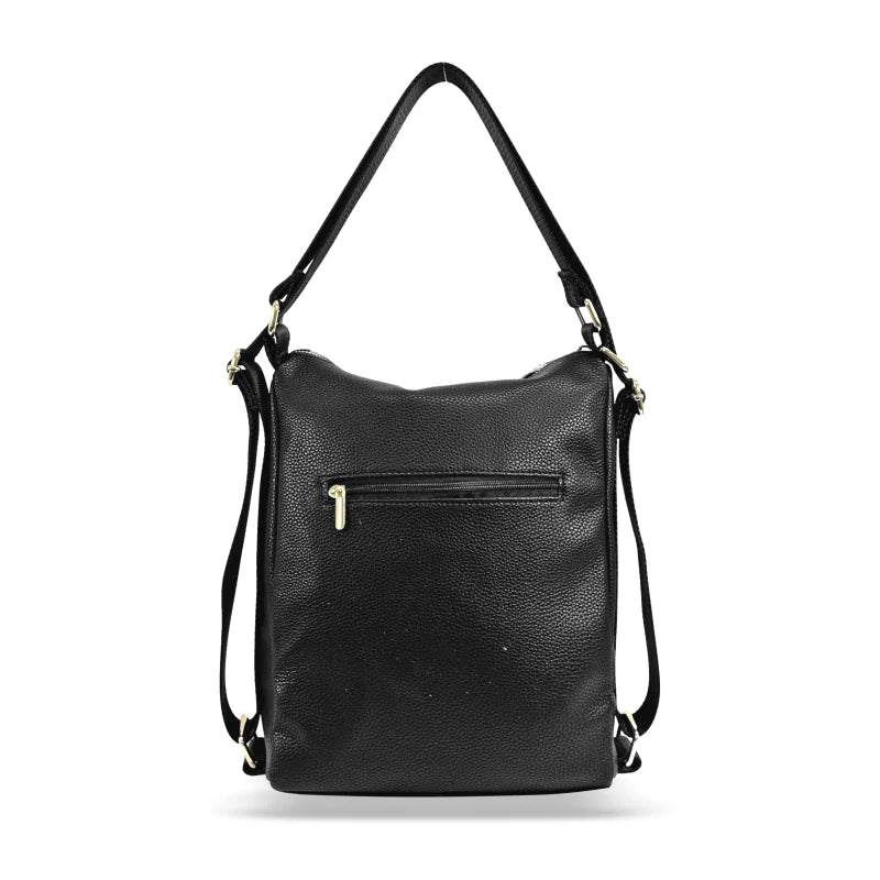 Zellia Női Válltáska/Hátizsáká Alakítható Fekete -Beige-Arany