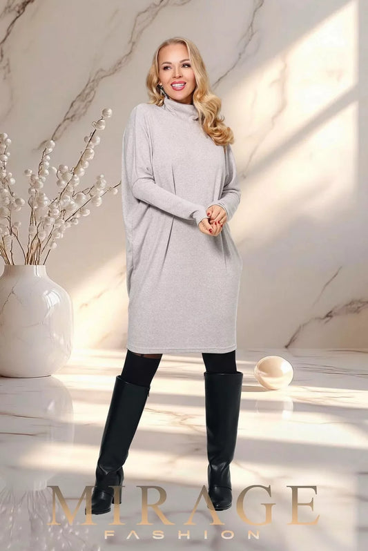 Mirage Diána kötött ruha, bézs