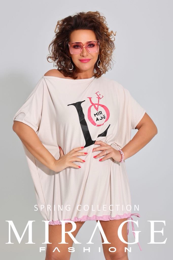 MIRAGE ENIGMA BŐ TUNIKA BEIGE/PÚDER