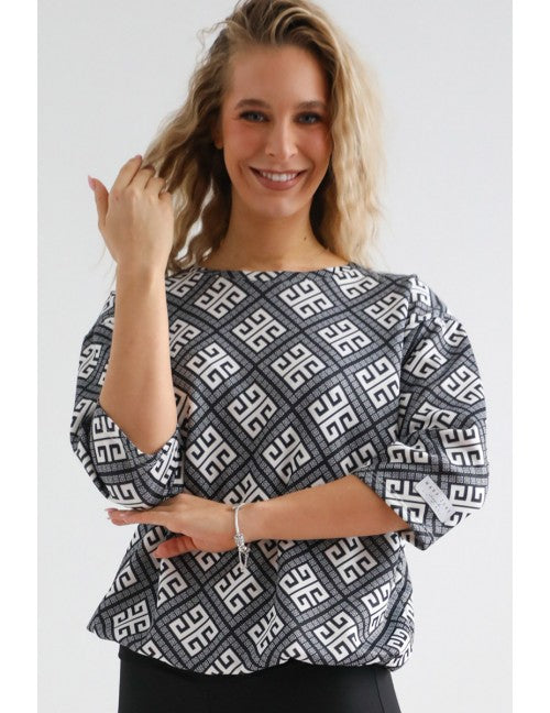 ELISE Gumis Felső - Fekete