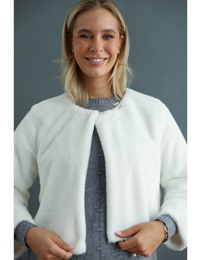 GABBIE Szőrme Kabát - Fehér