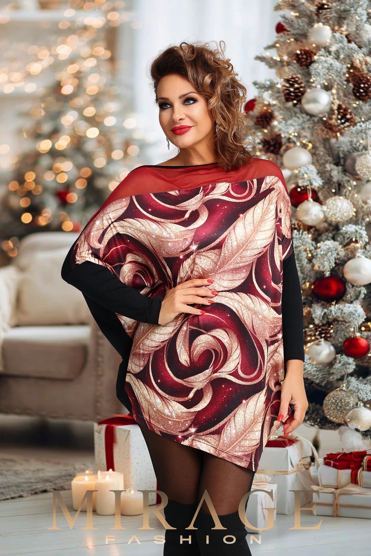 Debi Mirage tunika / mintás