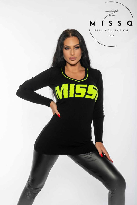 Kiki MissQ tunika / fekete-zöld