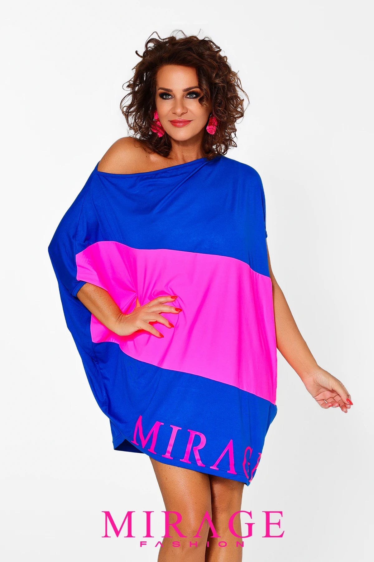 Georgina Mirage tunika / királykék-pink
