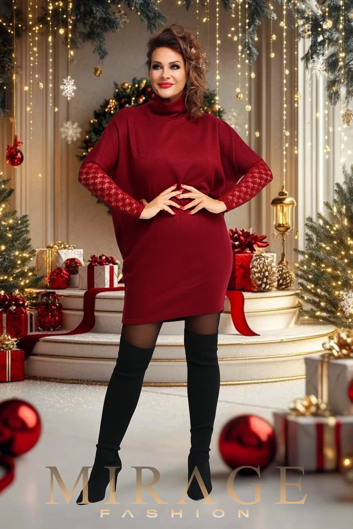 Illy Mirage ruha / bordó