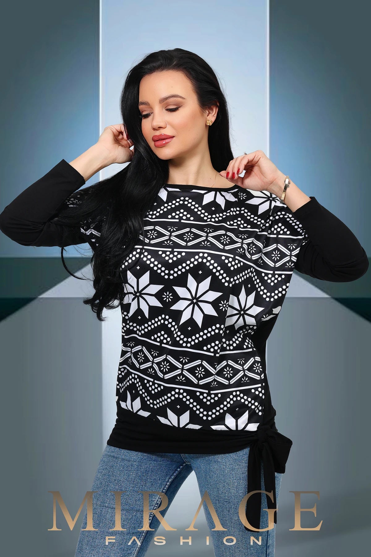 Joyce Mirage felső / norvégmintás