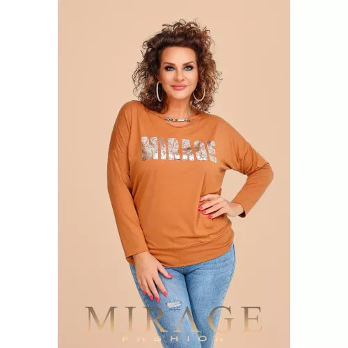 Mirage Angéla nyomott felső, konyak