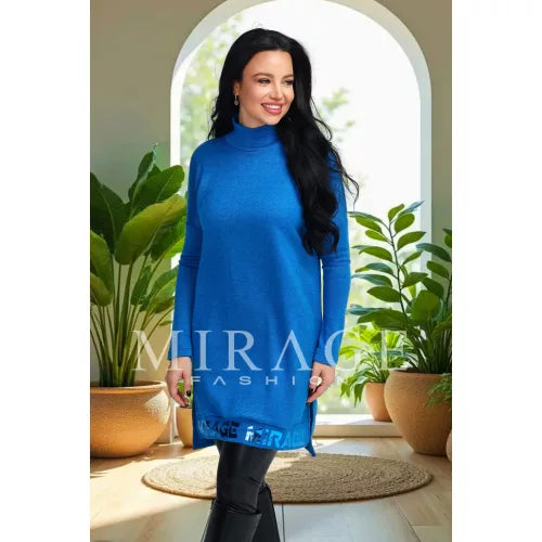 Mirage Metzker vastag kötött pulóver, királykék