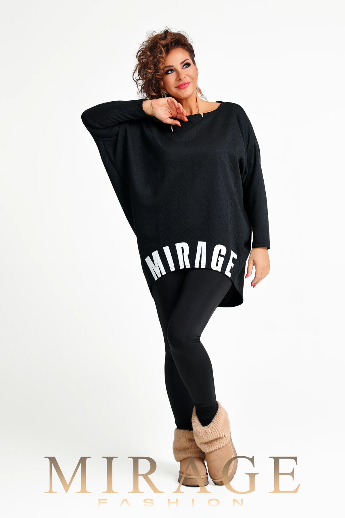 Sevilla Mirage tunika / fekete-fehér