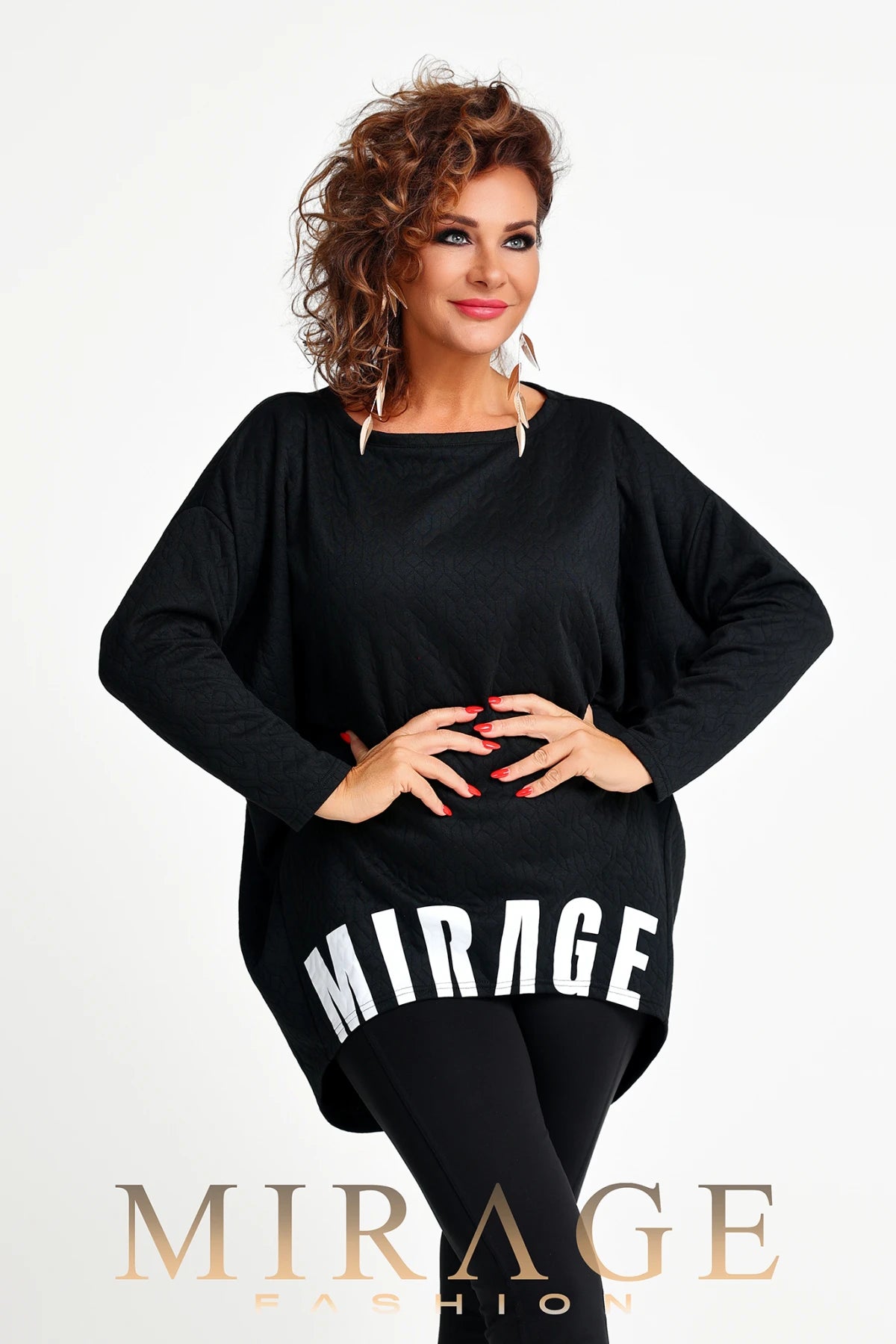 Sevilla Mirage tunika / fekete-fehér