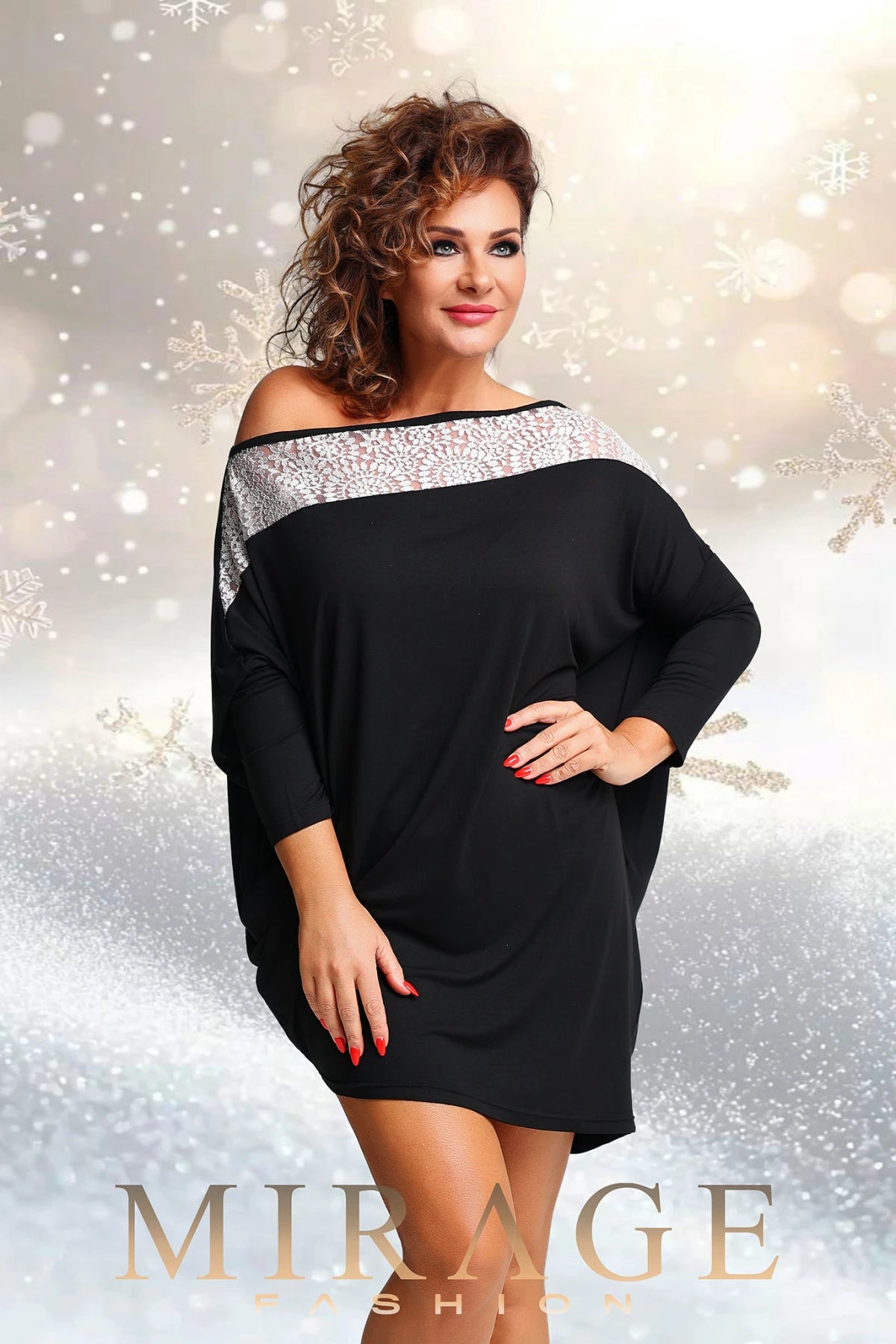 Song Mirage tunika / fekete-ezüst